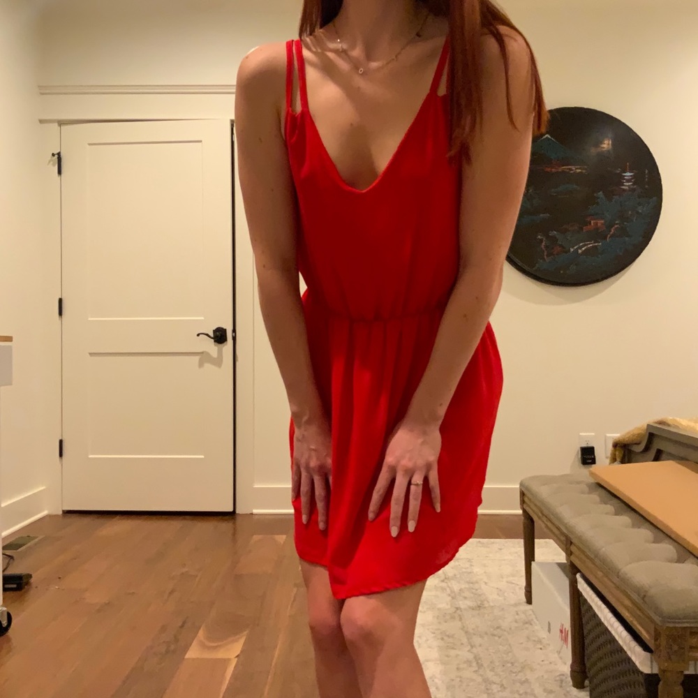 Red Mini Dress - Picture 2 of 5